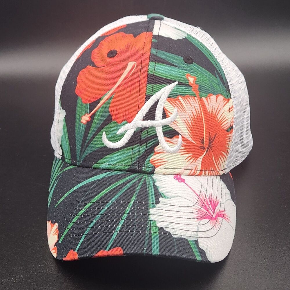Atlanta Braves Hawaiian Hat Fan Favorite MLB Genuine Merchandise Women's Cap